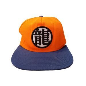 Dragon Ball Z Snapback Hat Kanji Orange Blue‎ Japanese Oolong Anime Goku